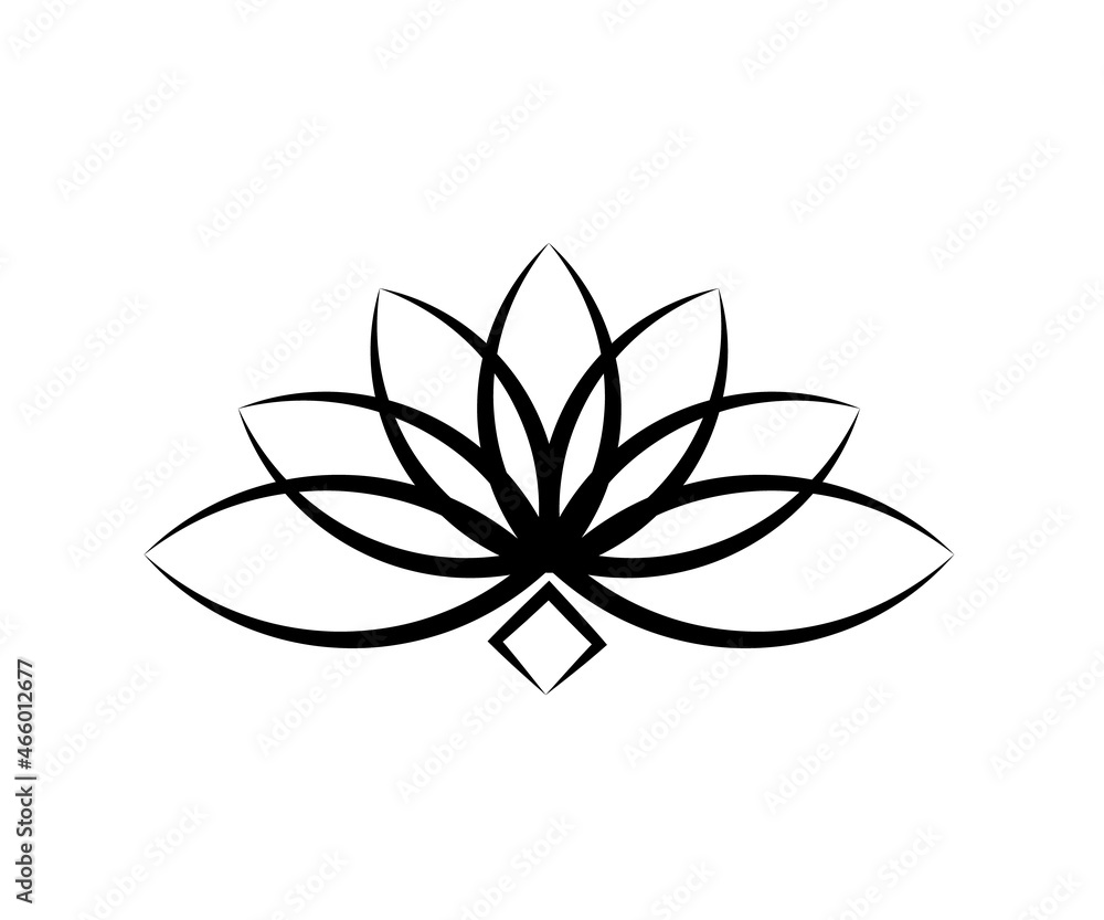 Blooming lotus on an isolated background. Symbol. Vector illustration. Blooming lotus on an isolated background. Symbol. Vector illustration.