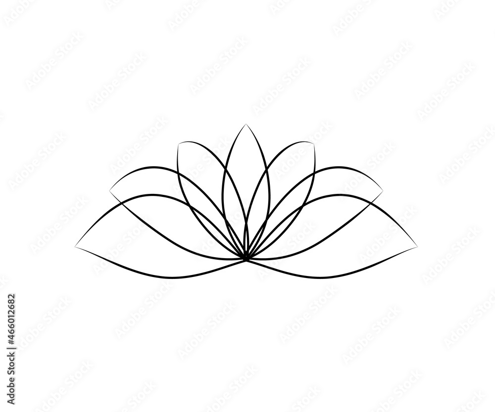 Blooming lotus on an isolated background. Symbol. Vector illustration. Blooming lotus on an isolated background. Symbol. Vector illustration.