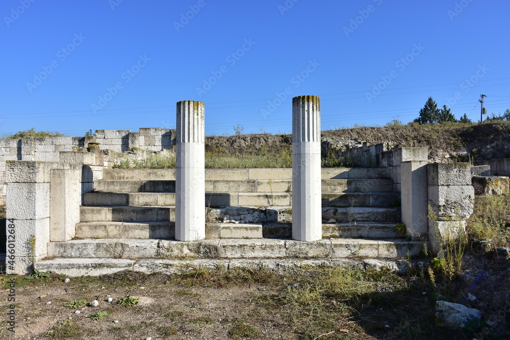 archeological site in Pella in Greece