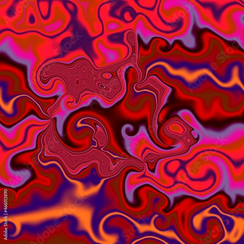 Abstract Orange, Red & Purple Fractal Chaos - can chaos be beautiful? In this case, YES! Look at these gorgeous colors. Blending, mixing, twisting themselves into a mysterious gift for you…