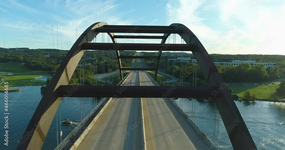 Pennybacker Bridge Flyover 360 Bridge in Austin Texas on Colorado River (Aerial Drone View in 4k) Pennybacker Bridge Flyover 360 Bridge in Austin Texas on Colorado River (Aerial Drone View in 4k)