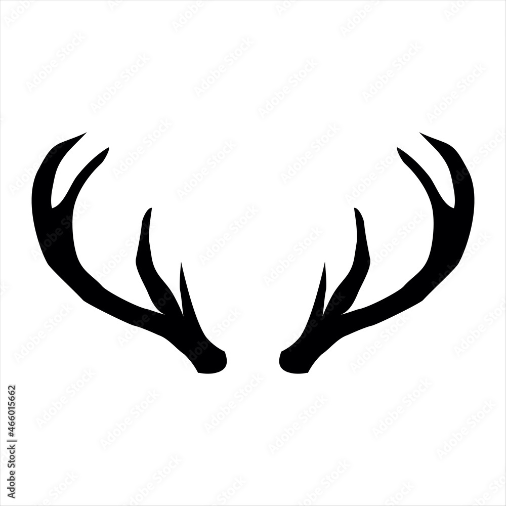Deer horns - for holiday christmas greeting card or poster, banner, sticker. Deer horns - for holiday christmas greeting card or poster, banner, sticker.