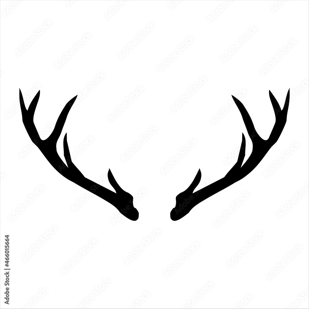 Deer horns - for holiday christmas greeting card or poster, banner, sticker. Deer horns - for holiday christmas greeting card or poster, banner, sticker.