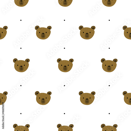 Funny Bears. Abstract seamless pattern background