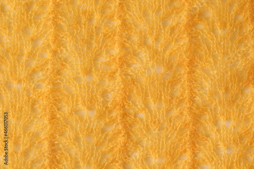 hand knitted yellow mohair yarn fabric