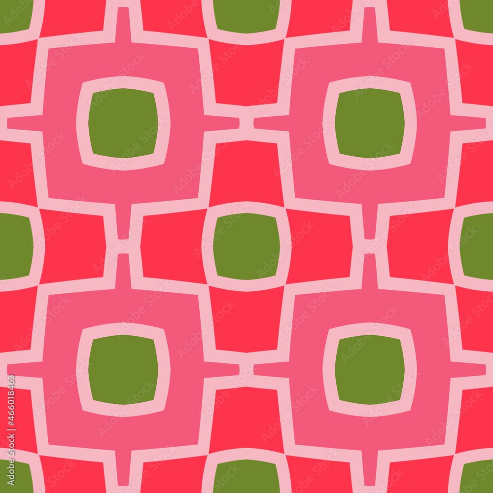 Seamless pattern with the simple geometrical drawing in retro style. Seamless pattern with the simple geometrical drawing in retro style.
