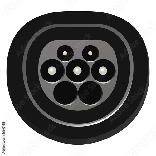 Contact electric car type 2 Mennekes isolated
