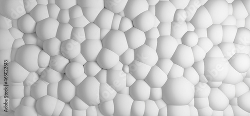 Fototapeta Naklejka Na Ścianę i Meble -  3D rendering sticky white balls bubbles like molecules