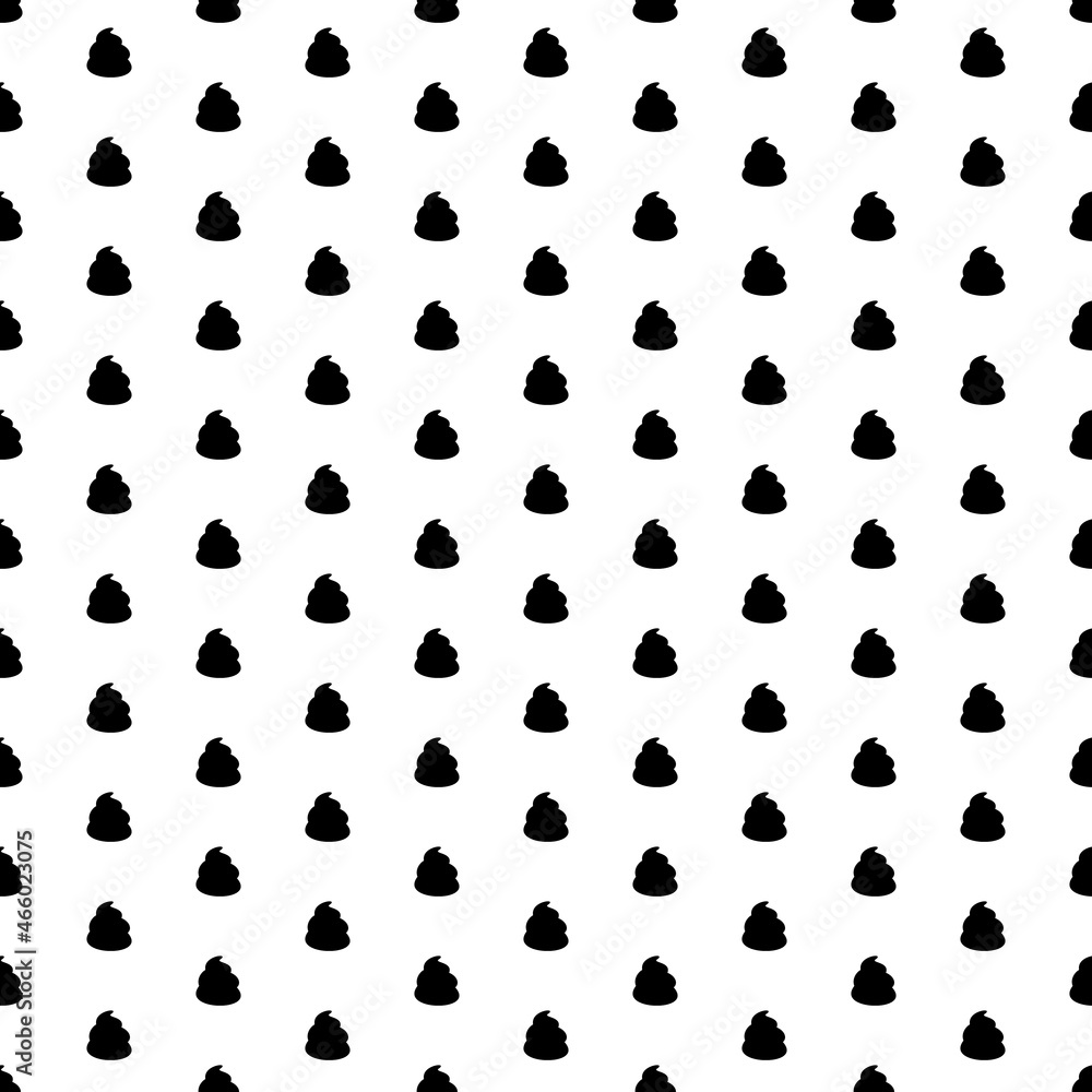 Square seamless background pattern from black poop symbols. The pattern is evenly filled. Vector illustration on white background Square seamless background pattern from black poop symbols. The pattern is evenly filled. Vector illustration on white background