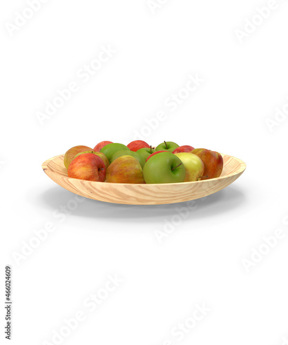 Apples With Wood Bowl