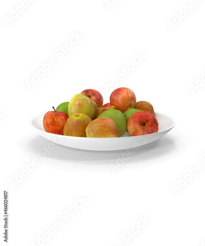Apples With Porcelain Bowl
