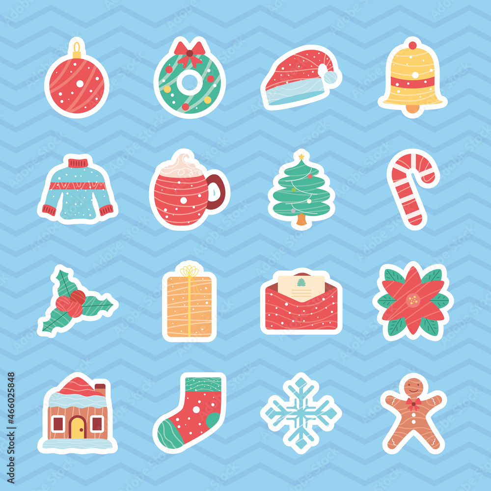 happy christmas stickers happy christmas stickers