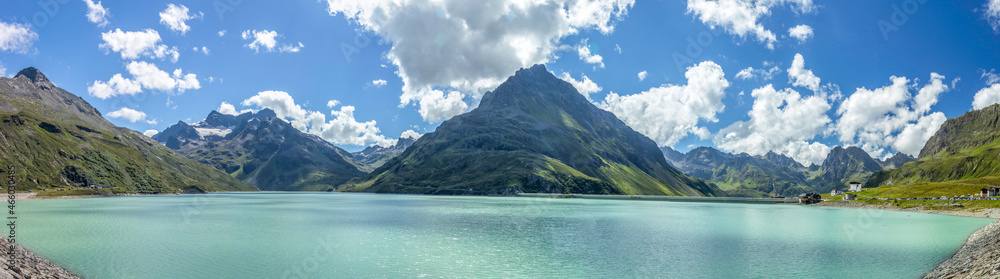 Silvretta mountain lake in Austria in Alps