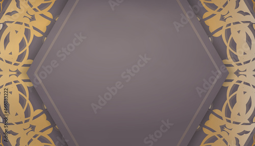 Brown banner with antique gold pattern and place under your text