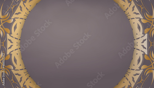 Brown banner with luxurious gold pattern and place under your text