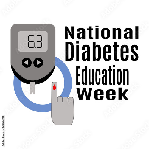 National Diabetes Education Week, idea for a poster, banner, flyer or postcard on a medical theme
