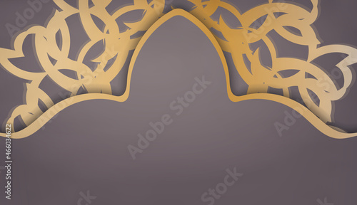 Background in brown color with abstract gold pattern and place under your text