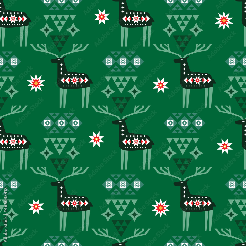 Christmas deer pattern 7 Christmas deer pattern 7