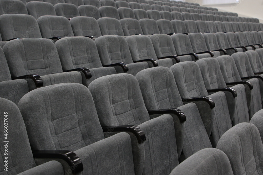 Fototapeta premium Conference room interior, empty rows of chairs.