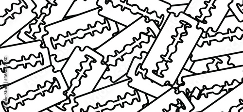 Razor blade sign. Vector, forbidden to use shaving razor icon. No shave or shaver pictogram. World Suicide Prevention Day 