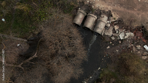 Quadro em tela Concrete waste pipes
