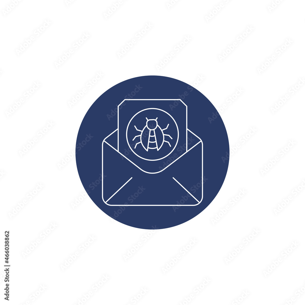 cyber email attack icon vector cyber email attack icon vector