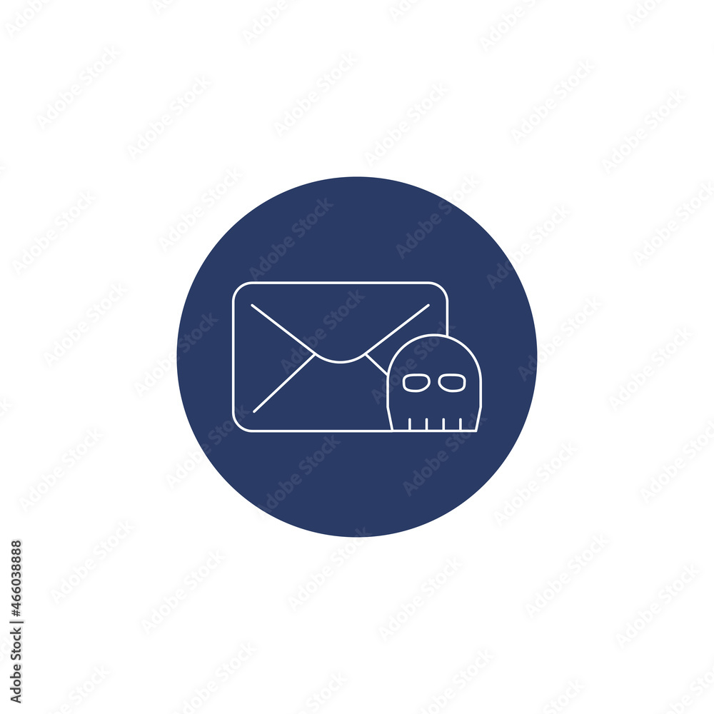 cyber attack email icon vector cyber attack email icon vector