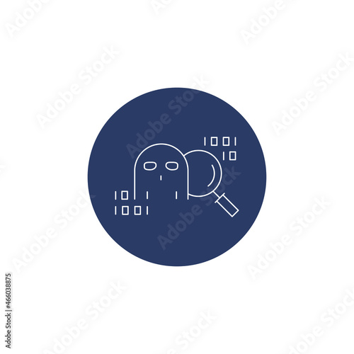 cyber bug finding icon vector