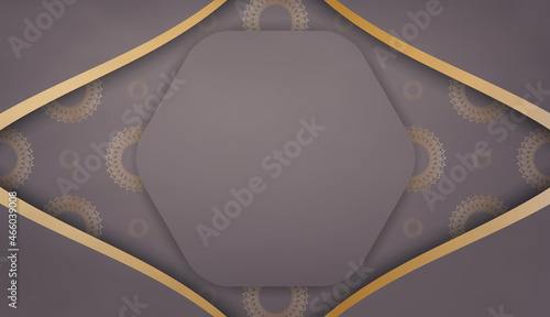Brown background with Indian gold ornaments and place for text