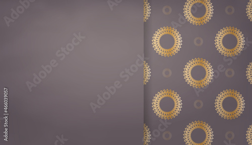 Brown background with Indian gold ornaments and place under your text