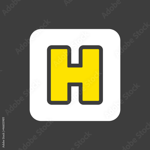 Hospital vector icon. Medical sign