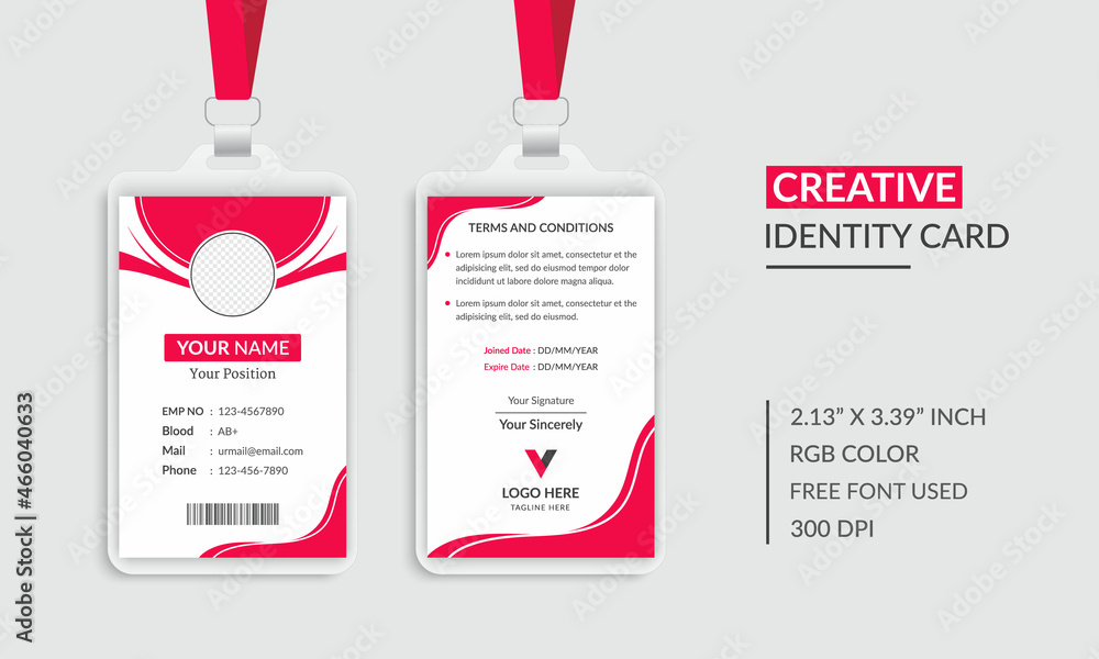 Fotografie Modern and Clean Id Card Design