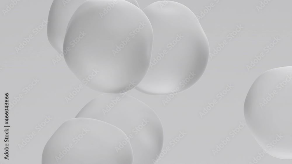 3d render of liquid bubbles levitation. Smooth transparent spheres movement. Vivid animation of elastic glossy shapes flowing. Three-dimensional business presentation. Flexible objects deformation. 3d render of liquid bubbles levitation. Smooth transparent spheres movement. Vivid animation of elastic glossy shapes flowing. Three-dimensional business presentation. Flexible objects deformation.