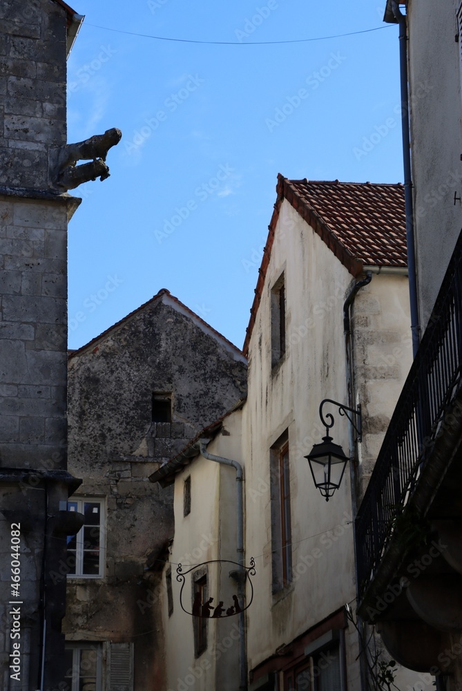 street in the medieval village street in the medieval village