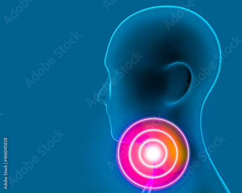 Konstfotografi Sore throat, human body, anatomy