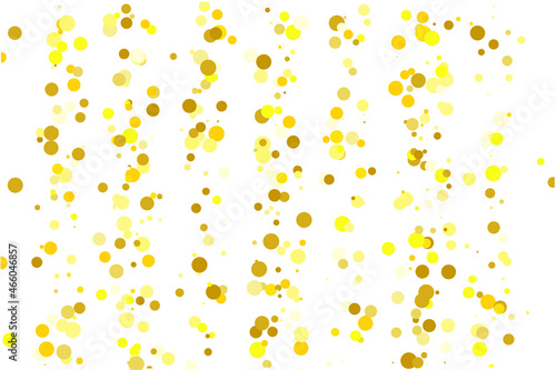 Background with Golden confetti. Gold polka dots  circles  round.  Bright festive  festival pattern for party invites  wedding  cards  phone Wallpapers. Vector illustration