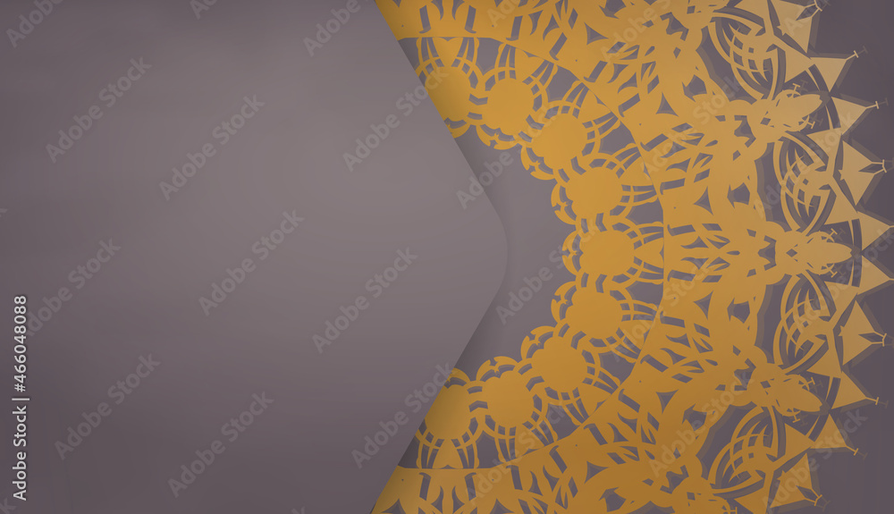 Brown banner with luxurious gold pattern and space for your logo or text Brown banner with luxurious gold pattern and space for your logo or text