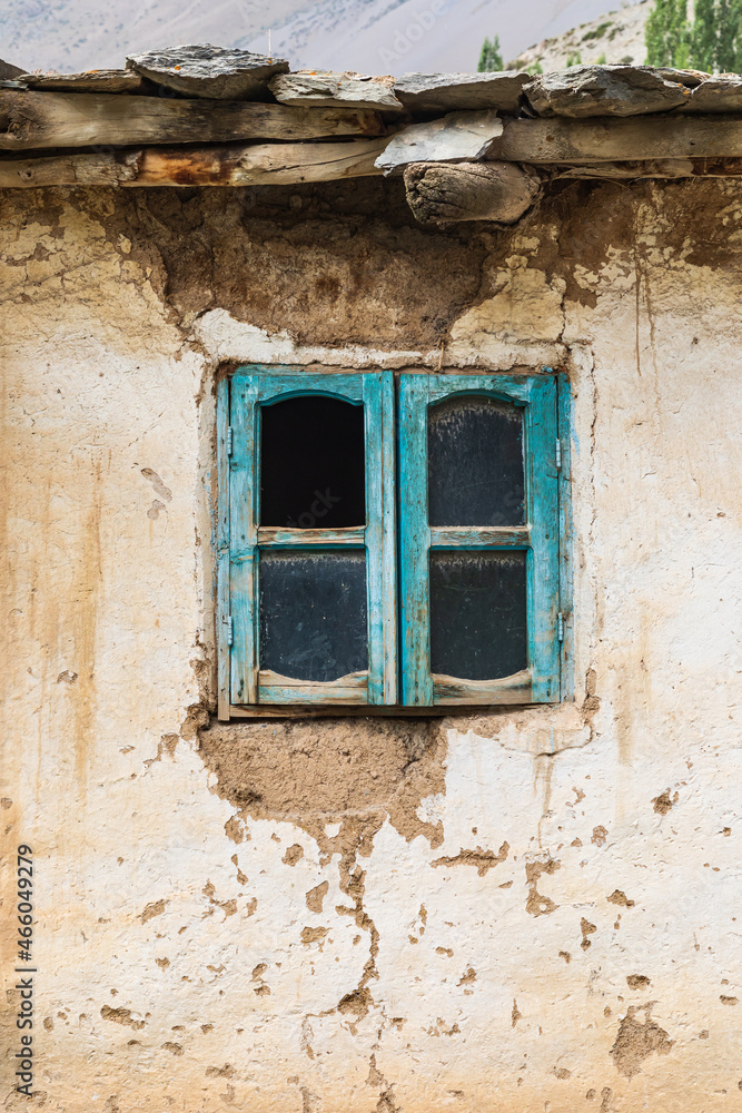 Window on a traditional home in a mountain village. Window on a traditional home in a mountain village.