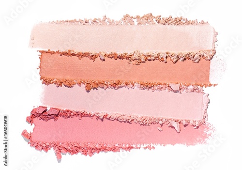 Foto Shimmering blusher palette isolated white background medium color