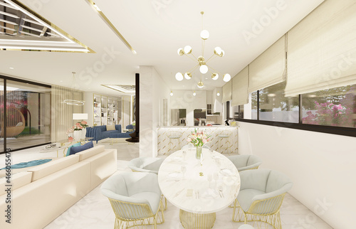 interior design 3d rendering kitchen interior