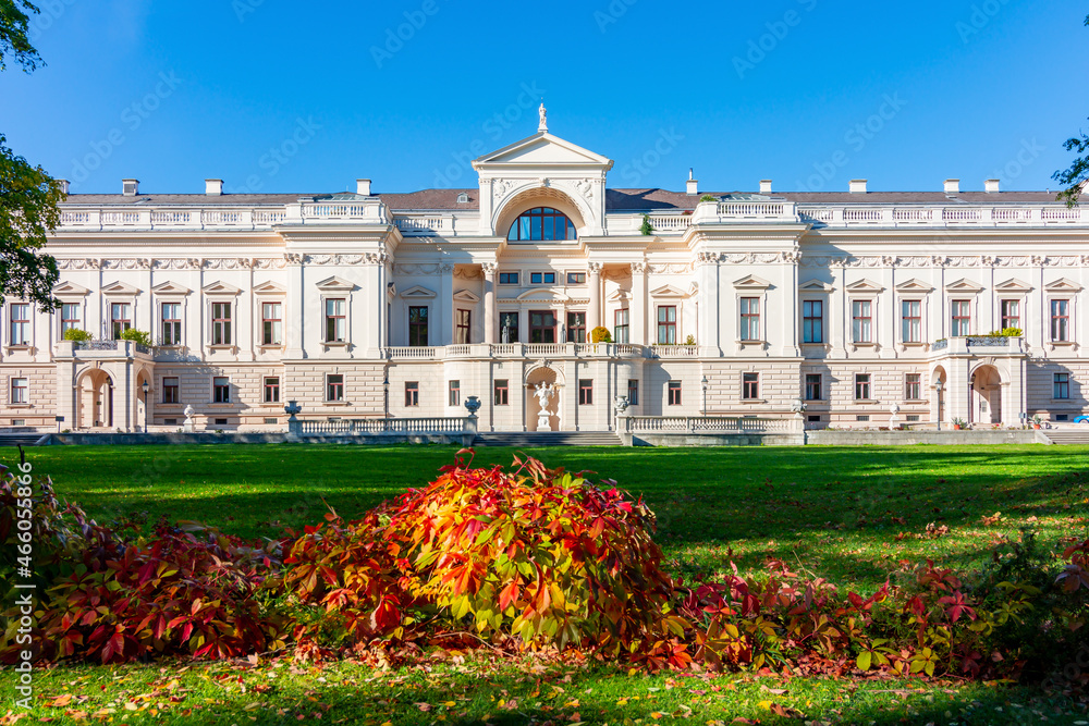 Liechtenstein Garden palace in autumn, Vienna, Austria