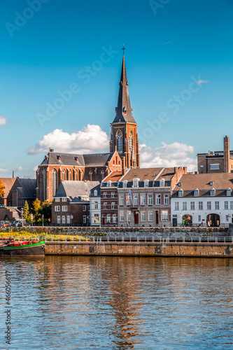 St. Martinus church (de Sint-Maartenskerk in Dutch) at Maas riverside in the Dutch city of Maastricht photo