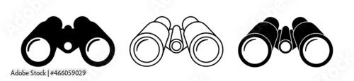 Binoculars set icon. Vector icon