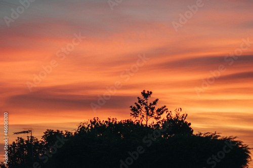 sunset in the mountains