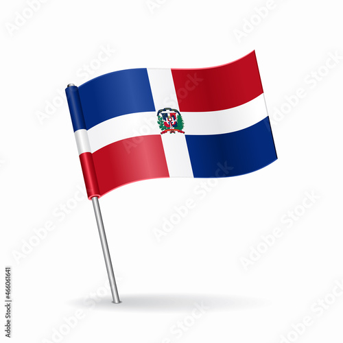 Dominican Republic flag map pointer layout. Vector illustration. Free Download Dominican Republic flag map pointer layout. Vector illustration. - GFXLoad