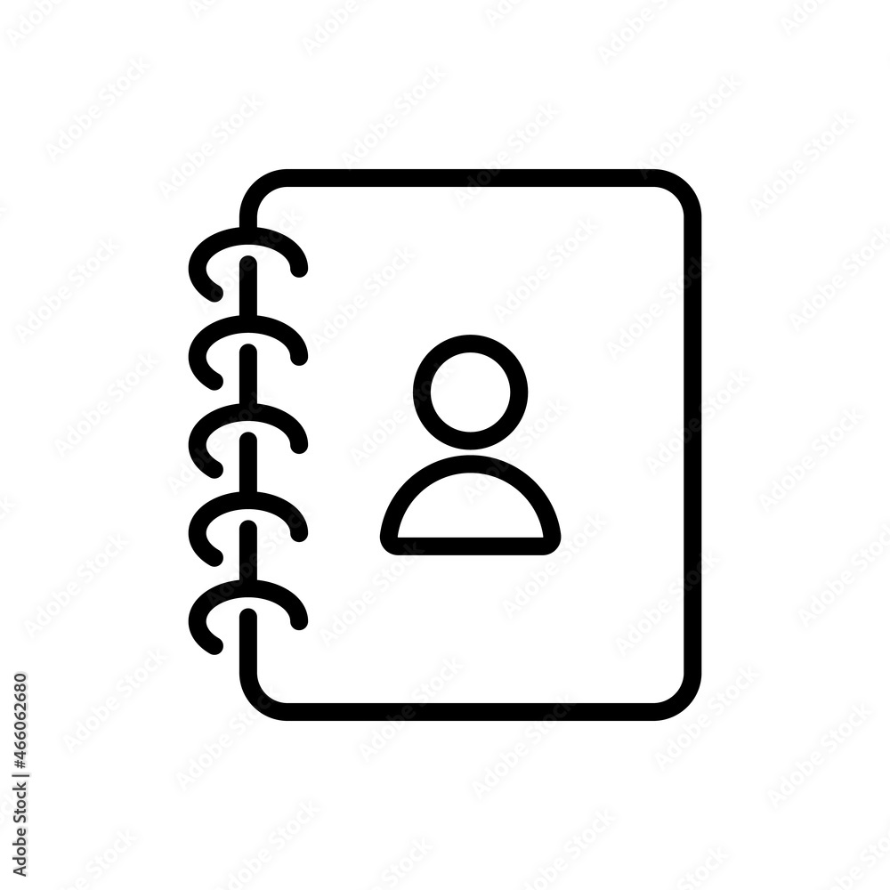 notebook diary journal for writing line art vector icon notebook diary journal for writing line art vector icon