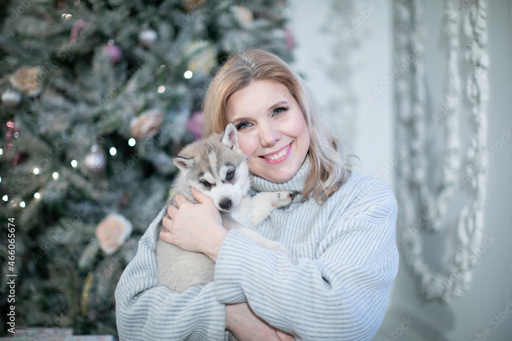 woman with a dog woman with a dog