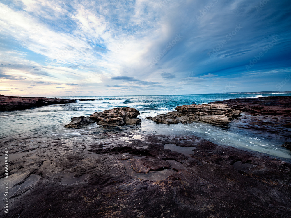 sunset on the coast