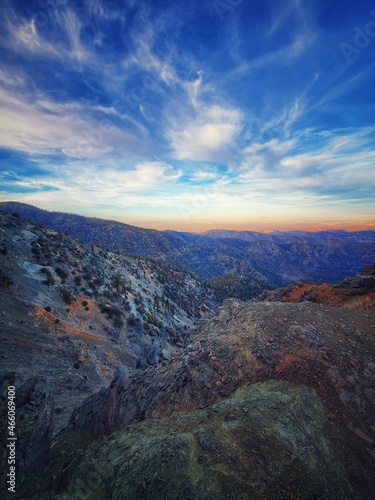 Mount Baldy, California, United States - October 20, 2021: Hiking in the California mountains