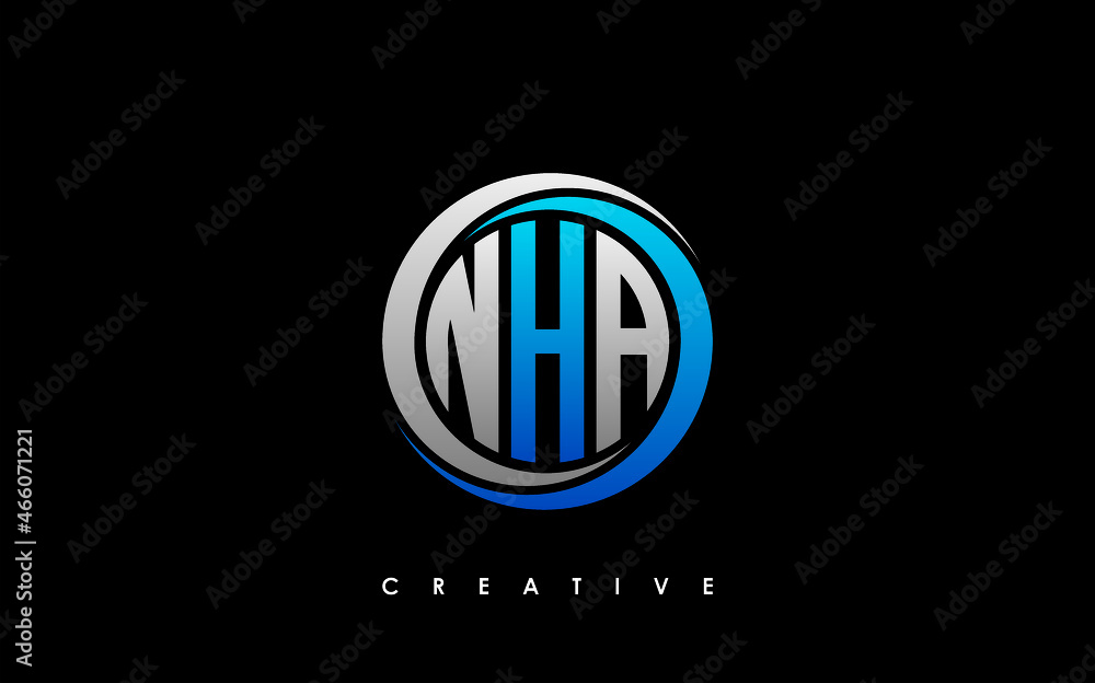 NHA Letter Initial Logo Design Template Vector Illustration NHA Letter Initial Logo Design Template Vector Illustration